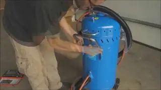 Sableuse mobile 106 litres recyclante compl&egrave;te avec aspirateur