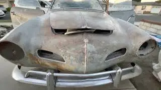 1969VW Karmann Ghia  For Sale フォルクスワーゲ カルマンギアー Los Angeles オープンカー ロードスター カルフォルニアの車 錆びた穴は有りません 程度の良い車