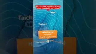 Very #strong #Typhoon #Haikui #makes #landfall in #Taiwan 🌀 #moving towards #china