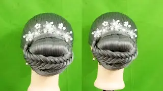 Letest Indian Hairstyles For Ledies ||Bun Hairstyle For Girls Long Hair ||Fancy Ledies Hairstyle.