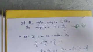 JOB'S Method or Mole fraction method 