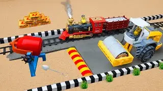 DIY Mini Tractor Road Roller Builds Concrete Road | Amazing Construction Science Project
