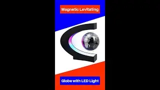 Magnetic Levitating Globe With LED Light | Tech Gift | Floating Globes World Desk Gadget #shorts