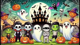 Spooky Halloween Song For Kids 🎃 Sing Along with Ghosts, Witches, and More!