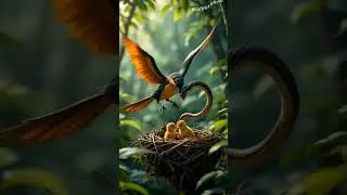 &ldquo;Epic Bird vs. Snake Battle: Mother&rsquo;s Fierce Fight to Save Her Babies!&rdquo; #shorts