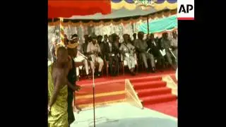SYND 22-12-72 GHANEAN HEAD OFSTATE ACHEAMPONG OPENS HYDRO-ELECTRIC POWER STATION IN AKOSOMO