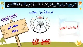 رياضيات تاسع - الفصل الأول- الوحدة الثالثة - الحصة (42) المسافة بين نقطتين