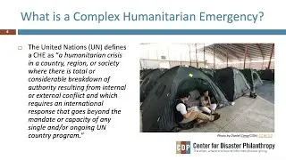 Complex Humanitarian Emergencies: Philanthropy&rsquo;s Role in Recovery webinar
