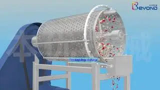 fruit pulping machine working animation