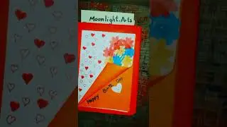how to make a beautiful ❤️😍 happy birthday 🎈🎂 card.if you like video plz MoonlightArts