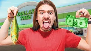 Eating ONLY Dollar Store Food for 24 Hours!!
