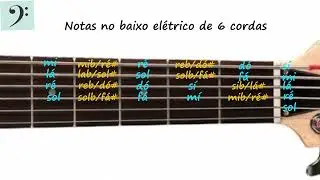 Aprenda as notas no baixo de 6 cordas