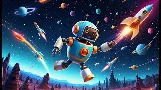 Among Us Little Robot Rode a Shooting Ball | Kids Songs & Nursery Rhymes