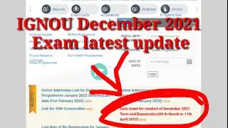 IGNOU December 2021exam update / ZK study