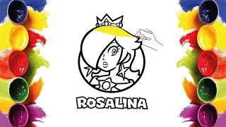 Coloring Princess Rosalina | Super Mario Coloring Page with Art Markers | MINI ARTISTS WORLD