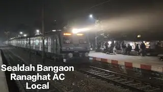 33761 Sealdah Ranaghat AC Local via Bangaon sprints past HHR after getting last min proceed signal!!