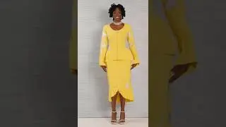 Donnavinciknit Donnavinci13407 yellow #donnavinciknits #donnavinci #womenchurchsuits #churchsuits