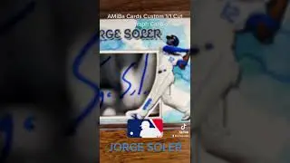 AMiBa Cards Custom 1/1 Cut Autograph Card of JORGE SOLER! For Sale! Commissions Open! #amibacards