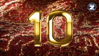🎄 10 Second Christmas Countdown Timer &bull; Festive Gold Number &bull; Merry Christmas 2025 ❄️