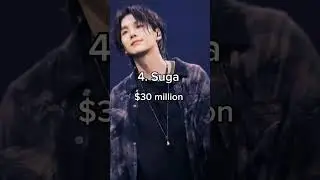 Top 7 richest kpop idols #kpop #rich #networth #taehyung #jungkook #iu #rm #suga #jhope #lisa #short