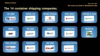 The list of Korean nationality container shipping companies