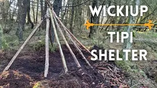 Building a Bushcraft Wickiup | Tipi Shelter | Recovering from Shelter Sabotage |