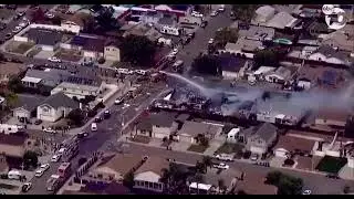 A small plane crashed into a suburban Southern California near San Diego