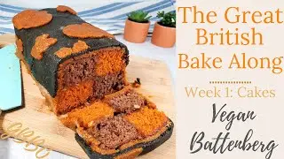 Vegan Battenberg *FAIL* and Re-Do Attempt | #GBBO Bake-Along | Week 1: Cakes