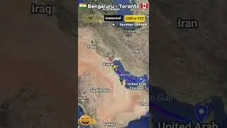 India to Canada flight journey || flight route map