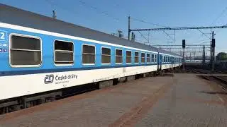 DEPART D UNE RAME TRACTEE PAR LOCO CLASS 162 DES CD EN GARE DE PRAGUE