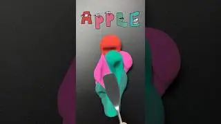 Guess the mixed color of APPLE #apple #colormixing #alphabetlore #satisfying #art