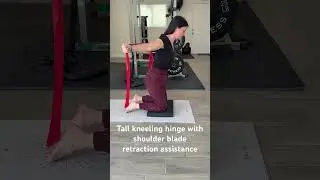 Tall kneeling hip hinge with retraction assisted