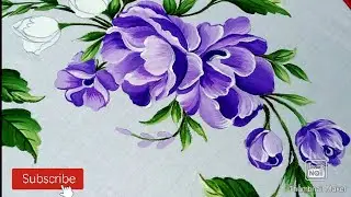 Fabric painting design tutorial pillow cover for bedsheet @LilyartistFabricworks