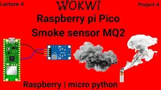 MQ2 Smoke Sensor with Raspberry Pi Pico on Wokwi