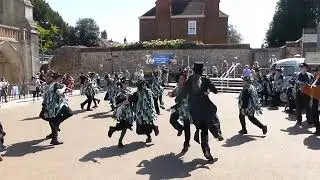 OBJ Morris - Dancing at Winchester Mayfest 2025 - Worcestershire Monkey at the Cathedral