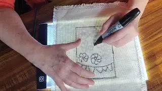 Transferring a small design with my Light Board for Rug Hooking