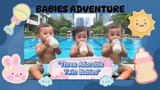 Three Adorable Twin Babies Adventure #baby #adventure #ai