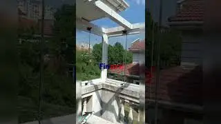Fz30 frameless folding glass door balcony glazing system glass curtain panoramic glass wall case-48