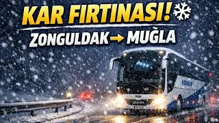 NIGHT TRIP IN SNOWFALL | Zonguldak &ndash; Muğla Bus Simulator #youtube #youtuber #bus #gaming #lol