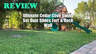 Backyard Discovery Cedar Cove Swing Set Review: Fort, Dual Slides, Rock Wall 2025