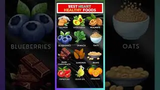 Top 12 HEART-HEALTHY Foods You Need to Include in Your Diet | Heart Healthy Meals #shorts