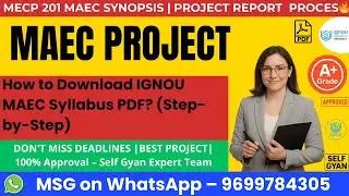How to Download IGNOU MAEC Syllabus PDF Step by Step BY SELF GYAN