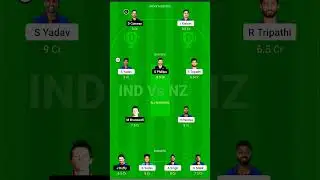 #T20 #NZ_Vs_IND Dream 11 Team Today digital #Shorts Video