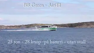 BB Green - AiriEl test run Öckerö, 28 knots on battery