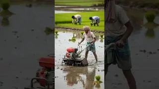 Modern Paddy Planting With  Mini Machine || #farming #shorts
