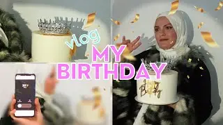 عيد ميلادي 🎉 تزيين كيك بسيط + فتح هدايا وأجواء حلوة