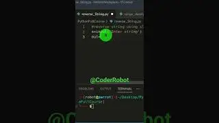Reverse the string using a slice operator  in python.