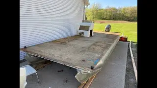 OldGuyDIY 4 Hours $450 Replace 30 Year Old Pontoon Boat Carpet Remove Fence Seats Glue Roll w 4