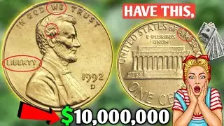 Стоимость монеты Линкольн 1992 года D Wide AM | Сколько стоит монета Линкольн 1992 года D Wide AM?
