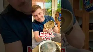 Making a soap dish in 14 secs. #ceramic #pottery #clay #potterymaking